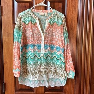 Chico's Batik Beauty Norah Top Size 1 Small